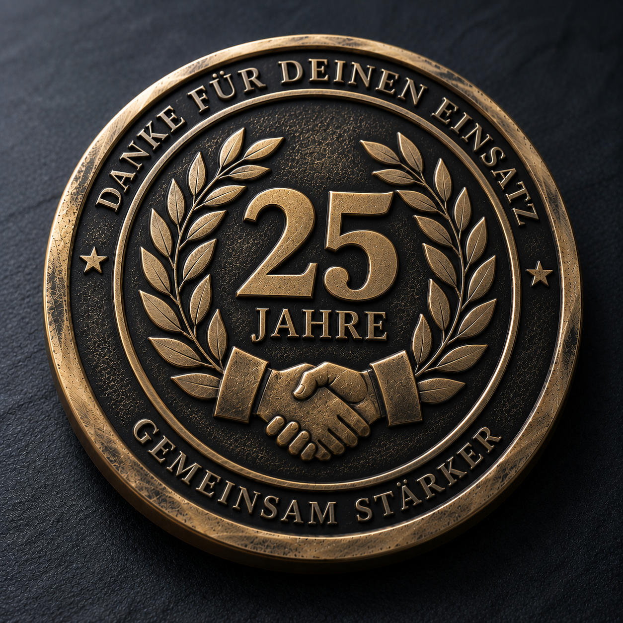 Coin mit Anlass, Datum und Ehrungsmotiv