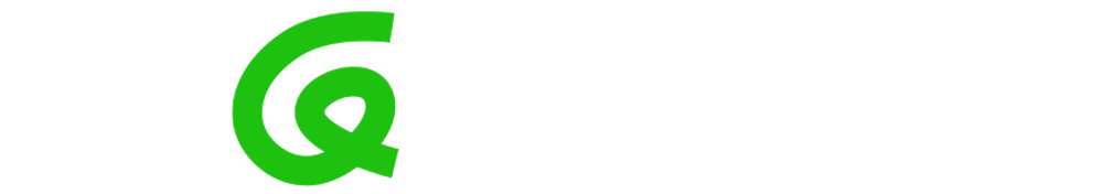 Logo mit weißem stilisiertem "Q" und Text "Hausmeisterservice Graz" auf grünem Hintergrund.