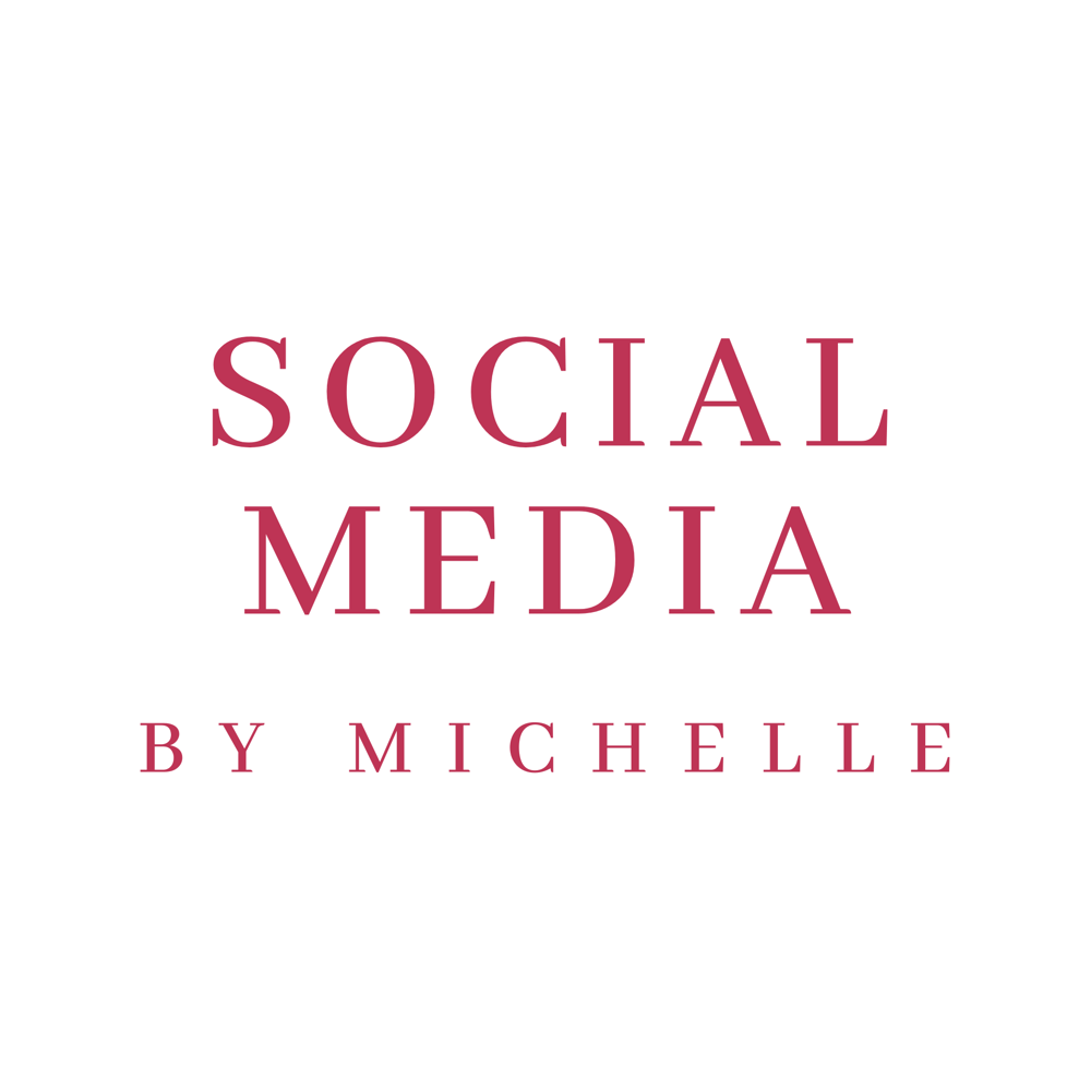 Logo der Firma Social Media by Michelle  mit einer stilisierten roten Schrift