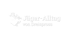 Weißes Hirschlogo mit Text "Jäger-Alltag von Dreispross" auf dunkelgrünem Hintergrund.