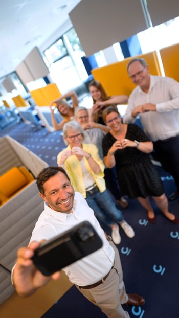 Selfie im Büro – Creditreform Langenfeld