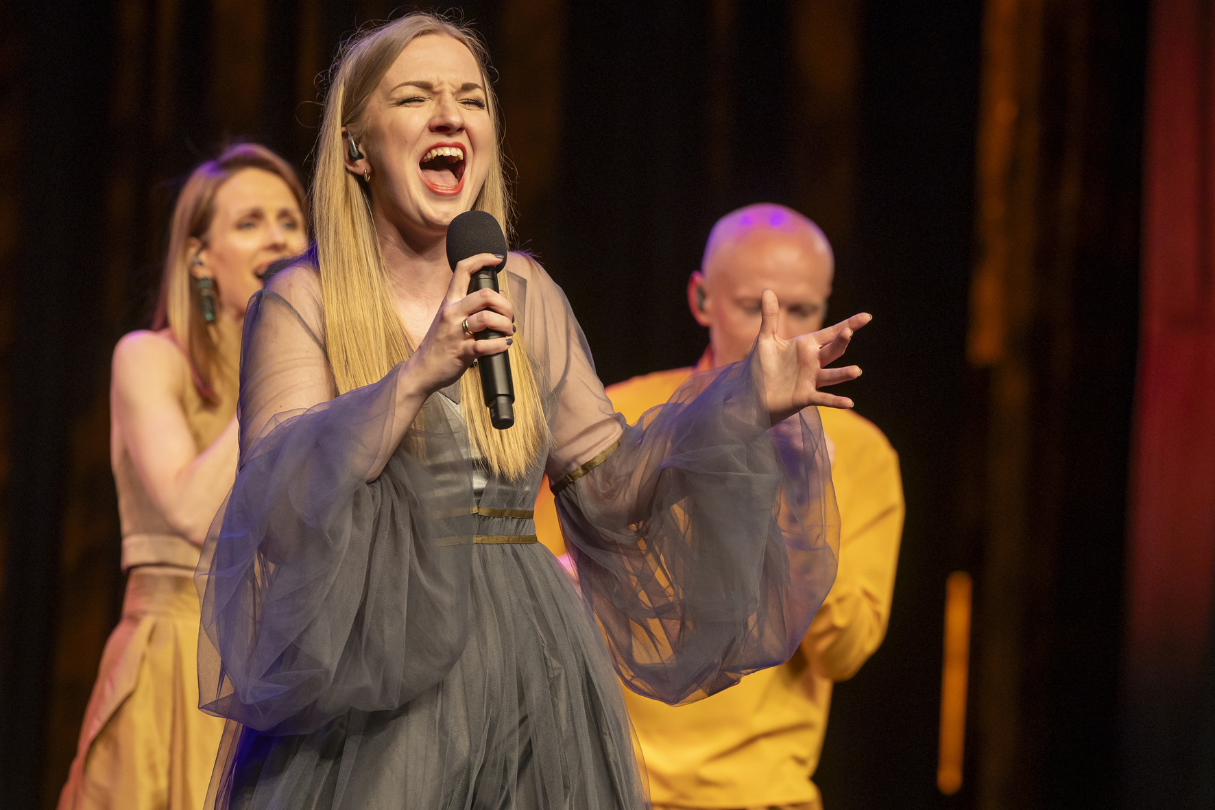 Latvian Voices in close harmony at the Orpheum, guest stars of Voices of Spirit 2024, Graz