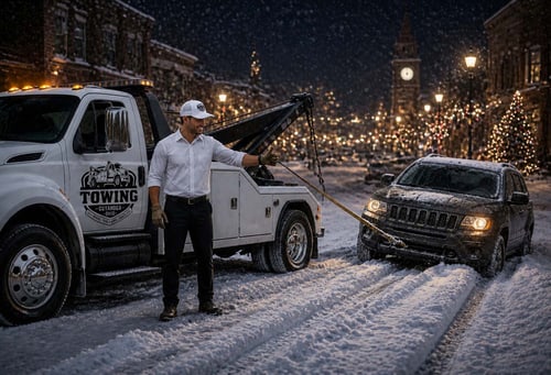Winter vehicle recovery service in Cuyahoga Ohio