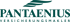 Pantaenius Versicherungsmakler Logo mit geschwungenem Symbol in Dunkelgrün auf schwarzem Hintergrund.