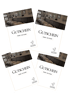 Vier Restaurant-Geschenkgutscheine für "Le Nouveau Galopin" mit Werten von 50, 100, 150 und 200 Euro.