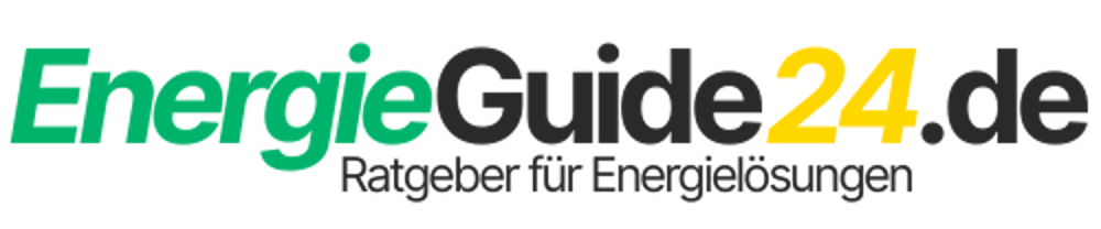 EnergieGuide24.de Logo: "Energie" grün, "Guide" und ".de" dunkelgrau, "24" gelb. Darunter "Ratgeber für Energielösungen".