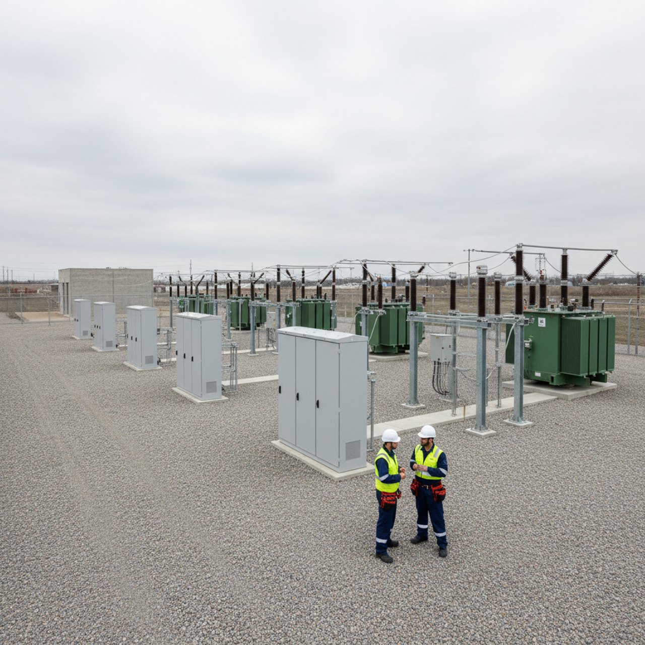 Umspannstation als Netzanschlusspunkt eines Energieprojekts