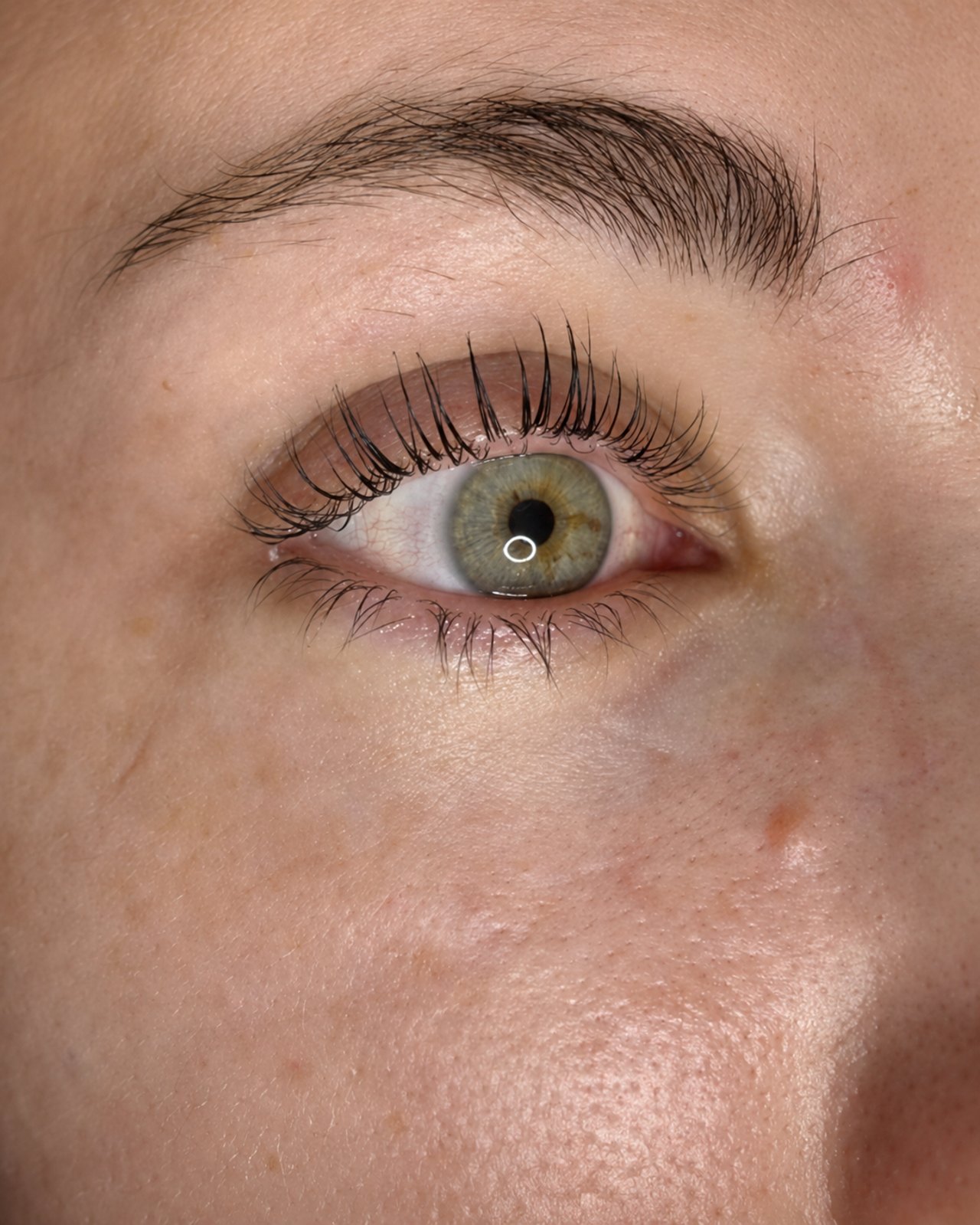 Augenpartie nach dem Lash & Brow Lifting bei SWON in Pforzheim, Aufnahme 2