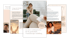 Fächerartige Ansicht einer Broschüre für die ganzheitliche Traumatherapie Ausbildung mit Textseiten und Porträtfotos.