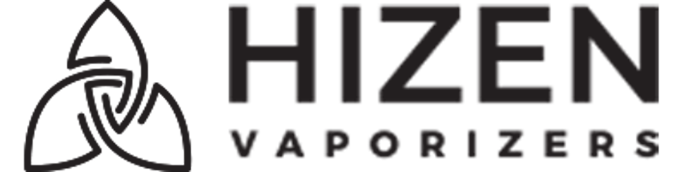 HIZEN VAPORIZERS Logo mit keltischem Dreifaltigkeitsknoten-Symbol.
