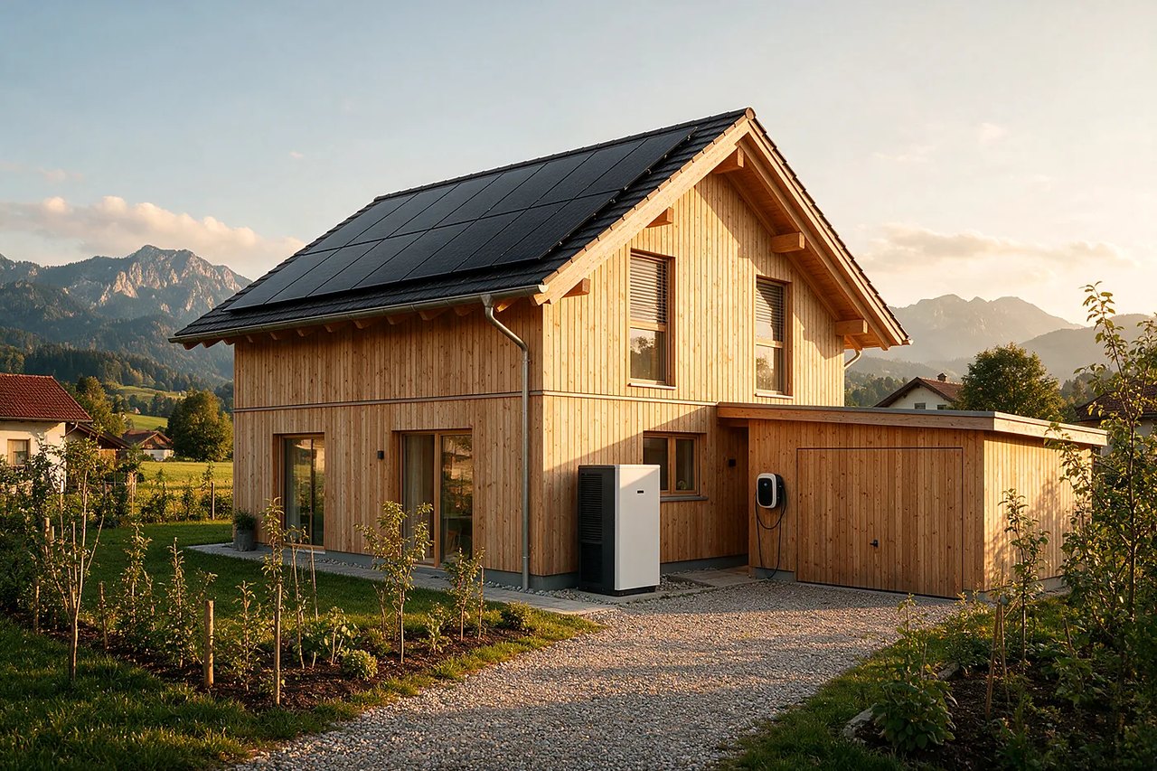 Neubau mit PV, Wärmepumpe und Wallbox