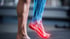 Leg and foot anatomy highlighted, showing foot pain or injury.