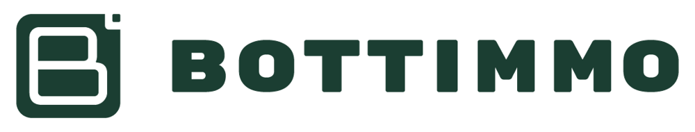 Grünes Logo mit einem stilisierten "B" in einem Rechteck und dem Text "BOTTIMMO" daneben.