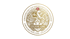 Goldenens Gans-Logo mit Gans, Zahnrädern, Eiern und Händedruck, umgeben von Text "Genossenschaft zur gemeinschaftlichen Prosperität".