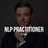 Mann im Anzug mit Uhr, Hand am Kinn, Text: NLP PRACTITIONER, 8 Tage.