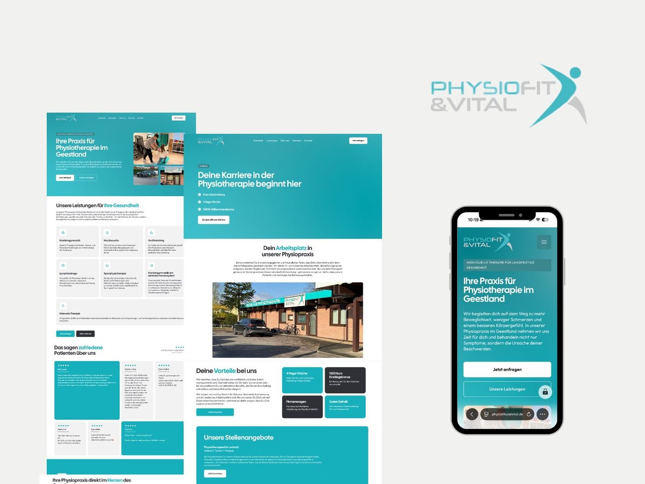 Physiofitundvital – Physiotherapie – Webdesign Referenz