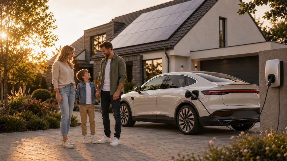 Haus mit Solaranlage
