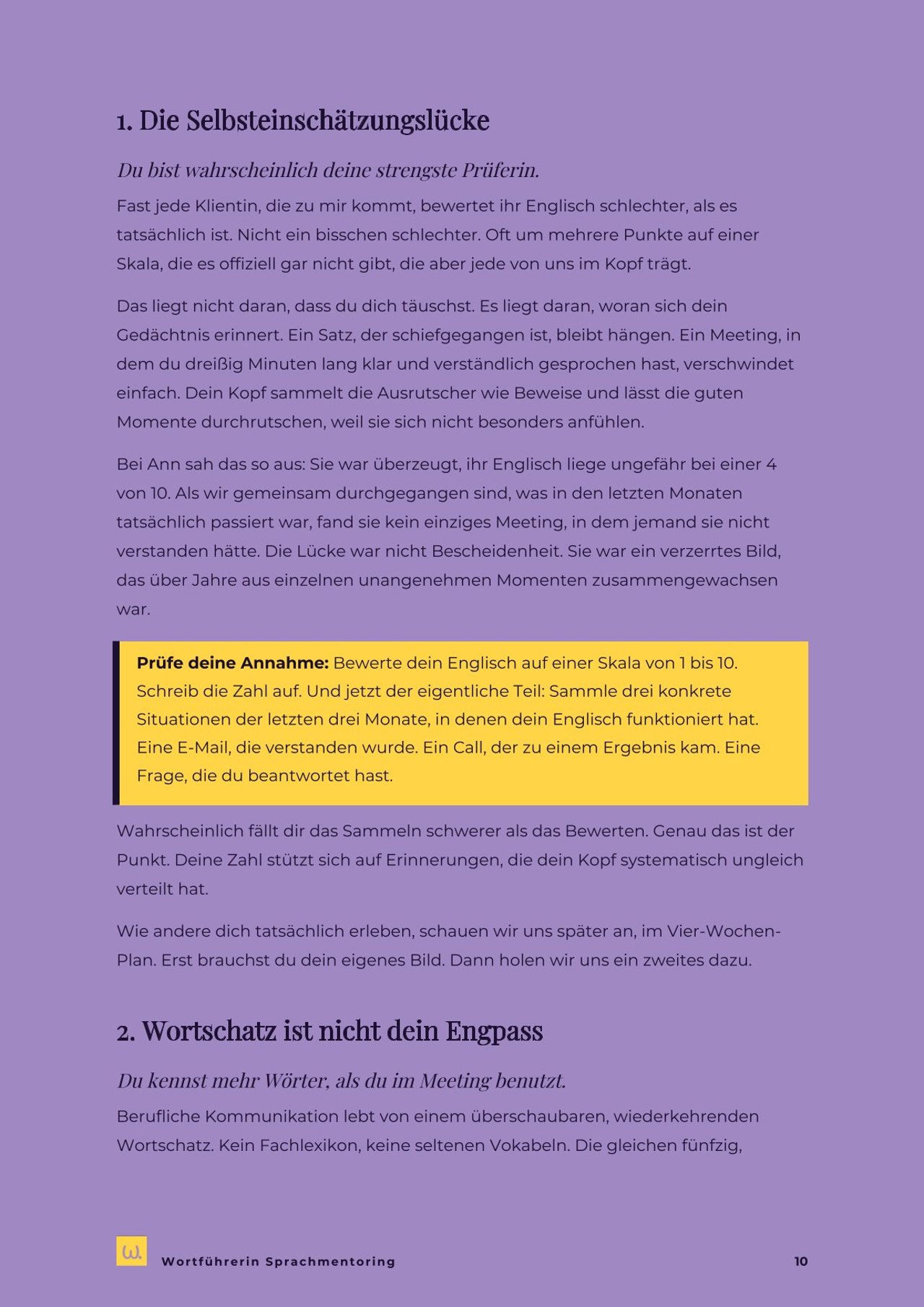 Challenge — the self-assessment gap