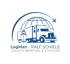 LogMan - Ralf Schiele Logistik-Beratung & Schulung Logo: LKW, Schiff, Flugzeug vor einer Erdkugel.