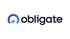 Obligate Logo mit blau-lila Kreis-Q-Symbol und "obligate" in dunkelblauer Schrift.
