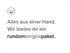 Lachendes Emoji über dem Text: "Alles aus einer Hand. Wir bieten dir ein rundumsorglospaket."