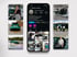 Smartphone mit dem Instagram-Profil vom Autohaus Berger, umgeben von Kacheln mit BMW-Fahrzeugen und Mitarbeitern.