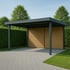 Moderner Flachdach-Carport als Einzelfahrzeuglösung – stilvolle und funktionale Überdachung für Ihr Zuhause in Krumbach von AF Überdachung.