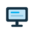 Icon: Bildschirm mit Textzeilen