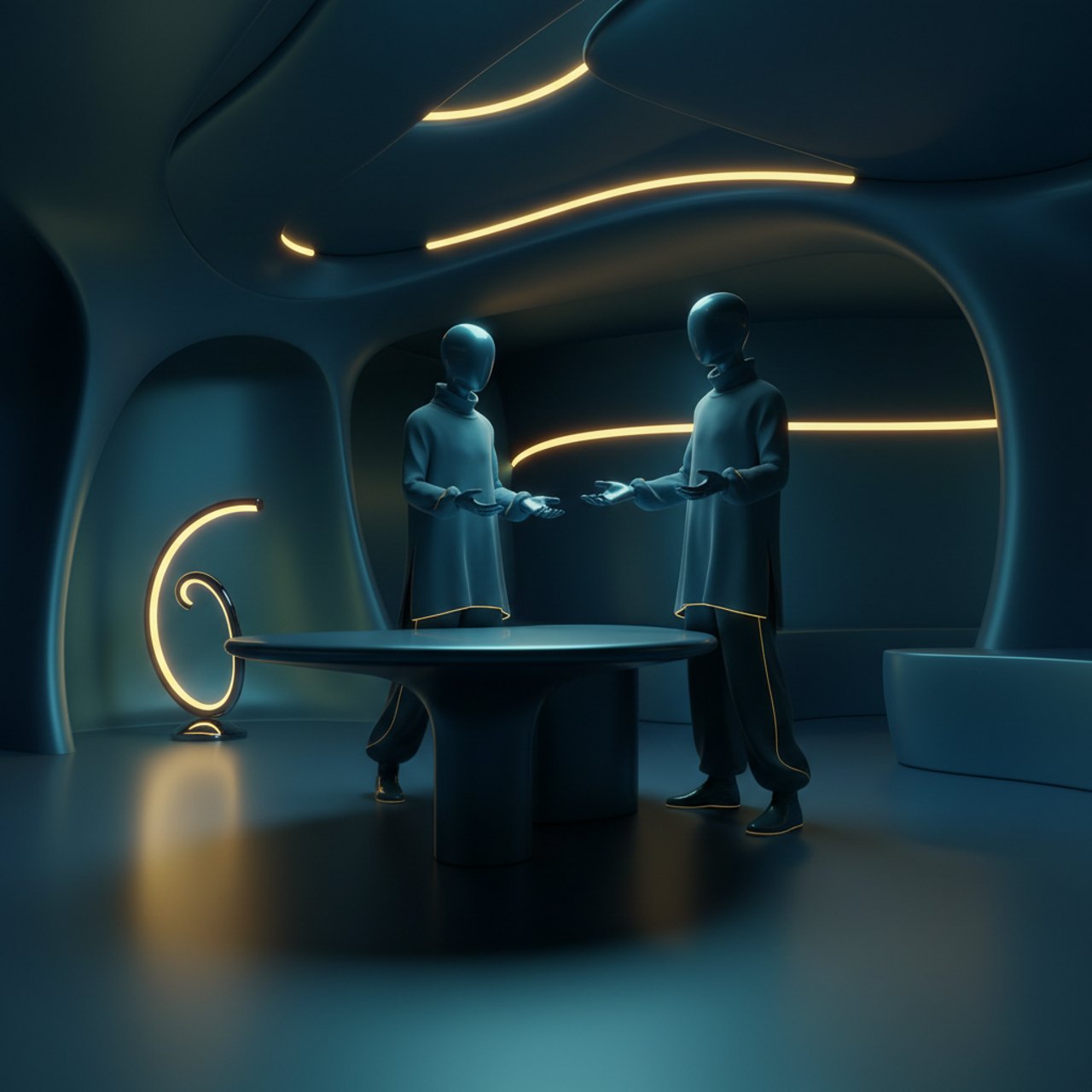 Büro und Projektarbeit, 3D-Szene