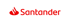 Rotes Santander-Logo mit drei Flammen über dem Text "Santander".