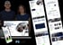 Fahrschule Müller Website-Design auf Laptop und Smartphone neben Teammitgliedern vor schwarzem Hintergrund.