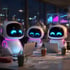 Drei digitale Mitarbeiter von KiCo AI arbeiten als Team - symbolisieren das Zusammenspiel von Telefon-KI, Chat-KI und Marketing-Hybrid. | www.kicoai.com