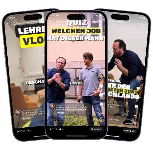 Drei Videos der Kampagne für die Landeshauptstadt München auf Smartphones