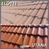 Before and after roof cleaning: dirty, mossy tiles above, clean, shiny tiles below. "ELŐTTE" and "UTÁNA" text.