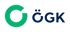 Logo mit einem grünen, offenen Kreis und dem dunkelblauen Text "ÖGK".