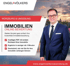 Mann im Anzug lächelt neben dem Text "IMMOBILIEN ONLINE-BEWERTUNG" und der URL "www.engelvoelkerswuerzburg.de".