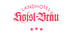 LANDHOTEL Goisl-Bräu Logo mit drei roten Sternen.