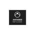 Antares Netlogix Logo: Weißes Bergsymbol in Kreis über Schriftzug "ANTARES NETLOGIX" auf schwarzem Quadrat.