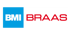 BMI BRAAS Logo mit blauem Hintergrund für "BMI" und weißem Hintergrund für "BRAAS".