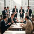 Unternehmerinnen und Unternehmer beim Unternehmerfrühstück in Bremen
