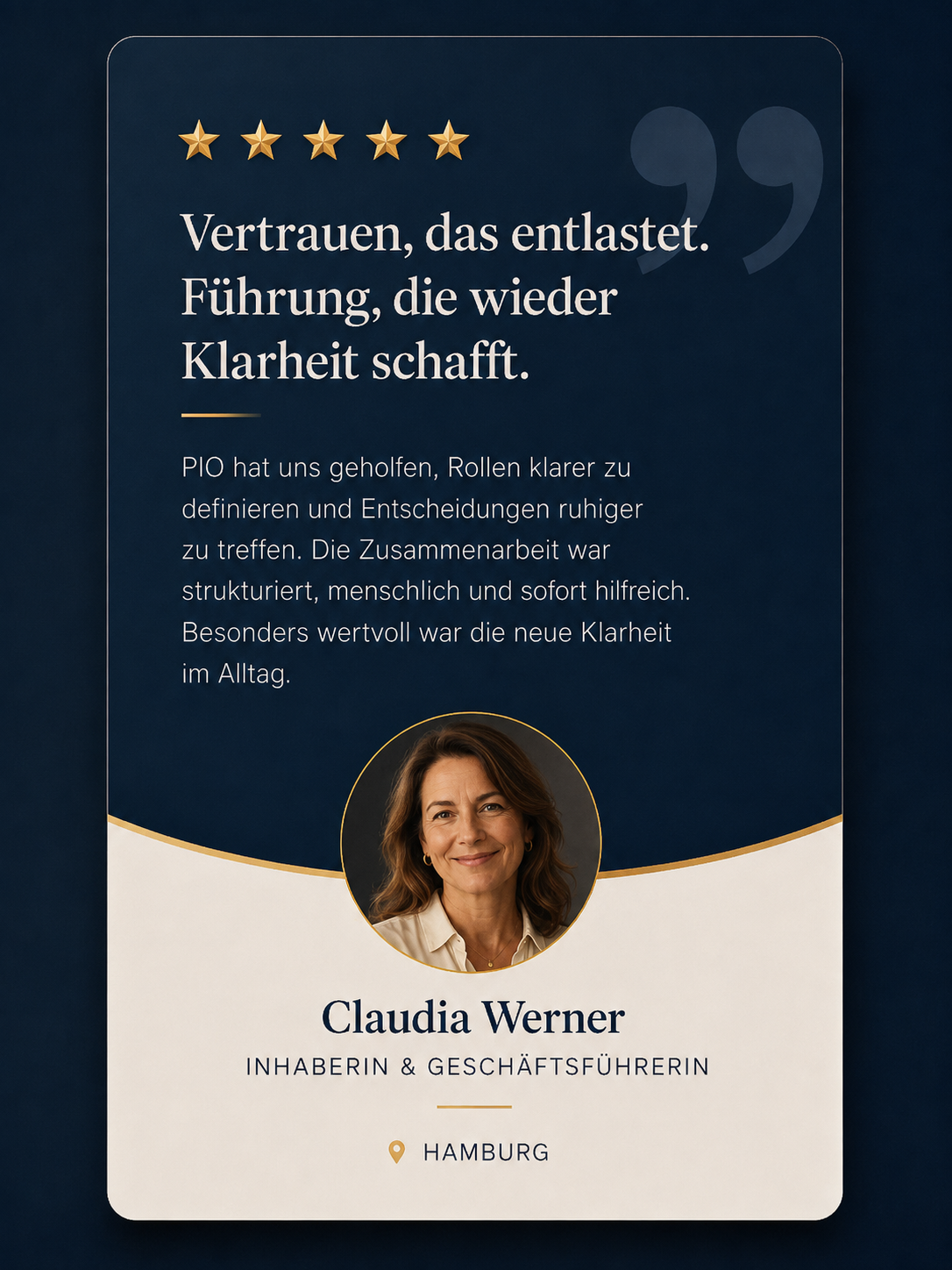 Kundenstimme Claudia Werner, Inhaberin und Geschäftsführerin aus Hamburg
