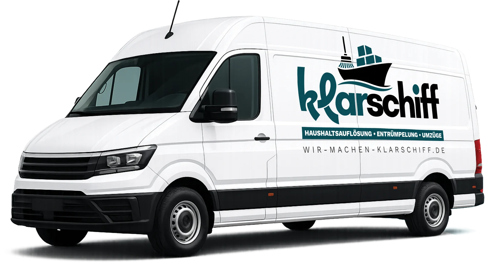 Klarschiff Transporter mit Beschriftung