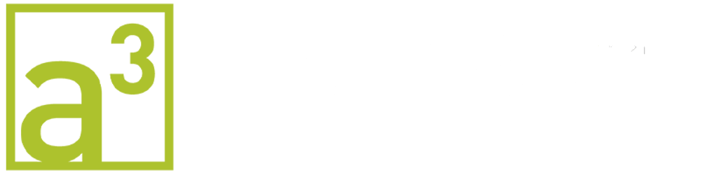 Logo mit "a³" in einem grünen Quadrat und dem weißen Text "RegioWerk" auf dunkelgrünem Hintergrund.
