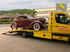 Spezialtransport eines Oldtimers auf einem Fahrzeug der Hess Fahrzeuglogistik