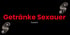 Logo von Getränke Sexauer Gutach mit rotem Schriftzug und geschwungenen grauen Symbolen auf schwarzem Hintergrund.