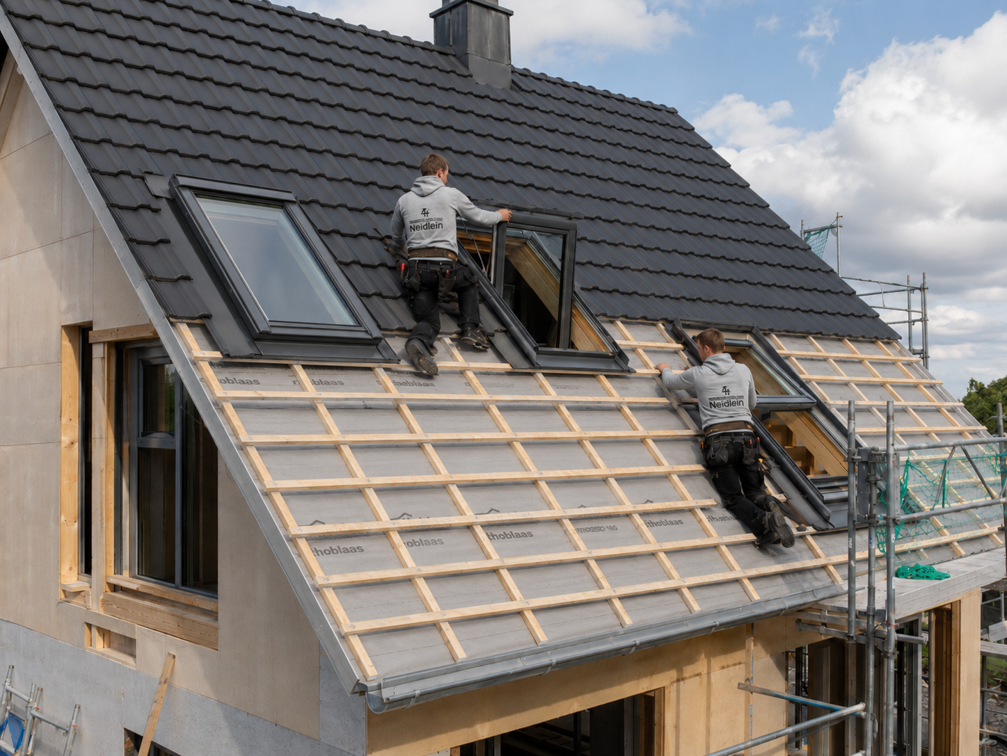 Neu eingebautes Dachfenster im Neubau – Zimmerei Neidlein, Schnelldorf