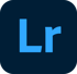 Adobe Lightroom app icon with "Lr" in light blue on a dark blue background.