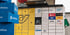 Paketstation myflexbox mit Logos von DPD, GLS, DHL, UPS und FedEx.