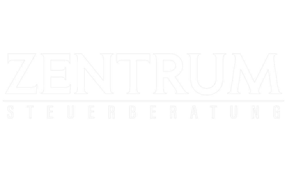 Grünes Logo mit dem weißen Text "ZENTRUM STEUERBERATUNG".