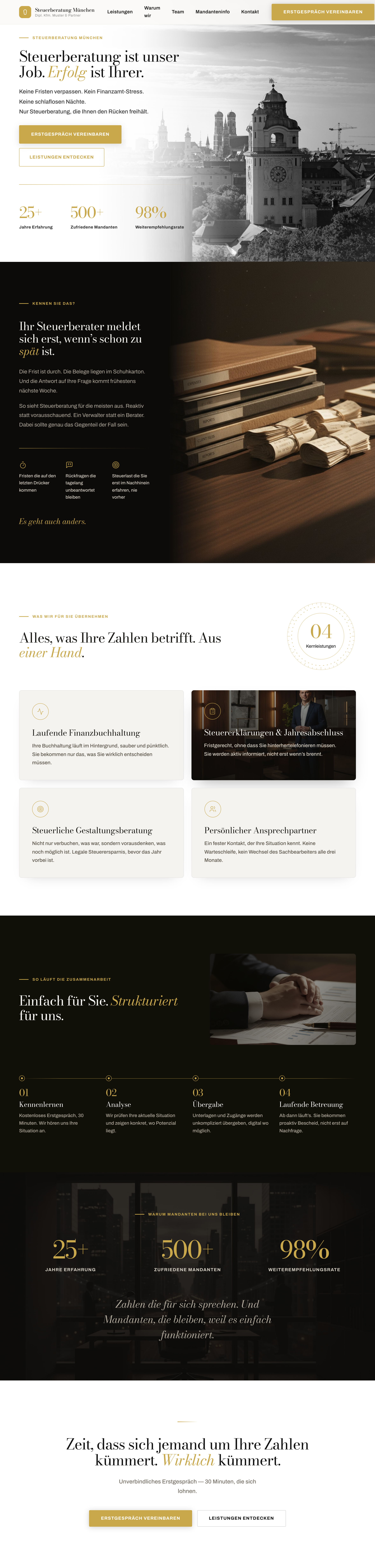 Website für eine Steuerkanzlei